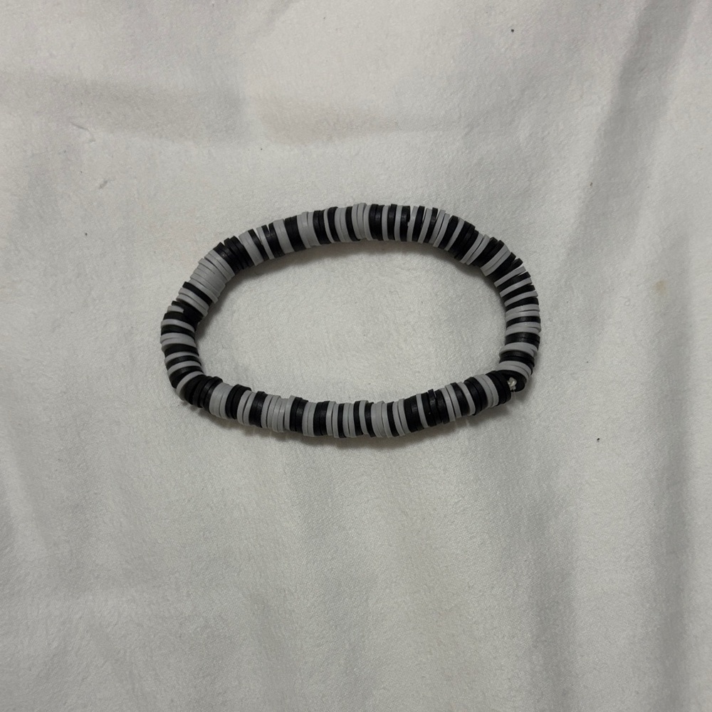 Black and Gray Beaded Bracelet